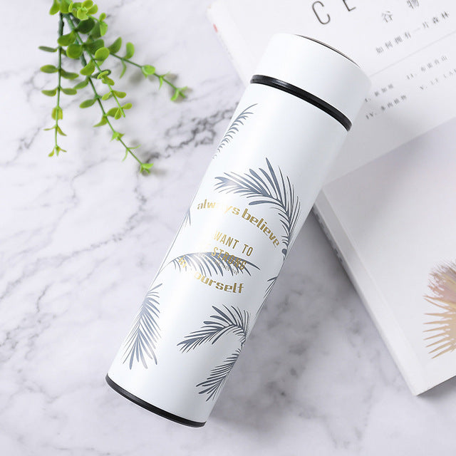 Feather Stainless Steel Vacuum Flasks Tumbler Coffee Travel Mug Thermos Thermal Water Bottle for Tea Car Cup