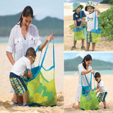 Foldable Portable Beach Bag Kids Children mesh Storage Bag Beach Toy Baskets Storage Bag