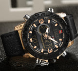 NAVIFORCE Luxury Brand Men Analog Digital Leather Sports Watches Men's Army Military Watch Man Quartz Clock Relogio Masculino - Emete store