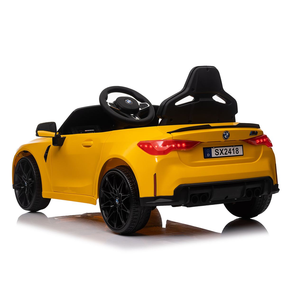 Yellow BMW M4 12v Kids ride on toy car 2.4G W/Parents Remote Control Three speed adjustable