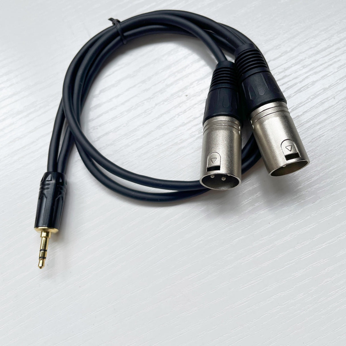 3.5mm 1/2 conversion dual XLR cable, 3.5 pairs of dual XLR male and female three core to two XLR male and female audio cable