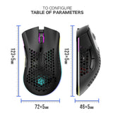 2.4GHz Wireless Gaming Mouse 7 Button 1600 DPI Adjustable RGB Backlit Rechargeable Mouse - Emete Store