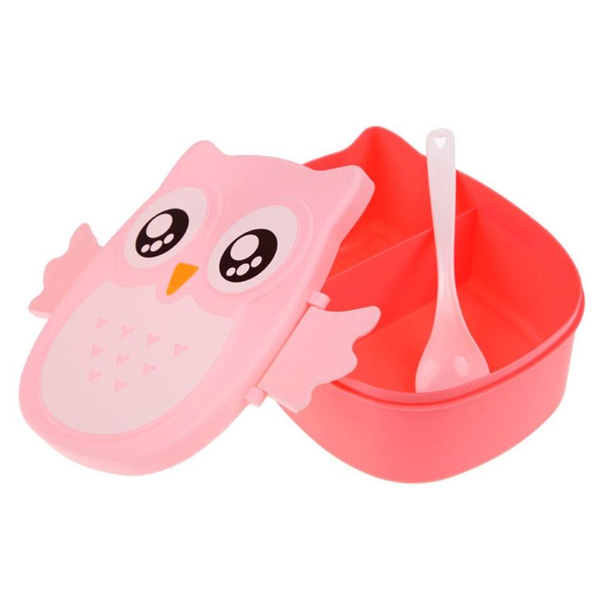 Microwave Bento Container with compartments Case Dinnerware bento box food box Storage for kids Kawaii Owl school lunch box