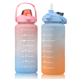 2L Sports Bottle Time Scale Space Cup Outdoor Portable Water Bottle Gradient Water Cup Water Bottle