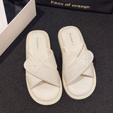 Shit feeling slippers for women in summer, slip resistant sandals for outdoor wear, cool new sandals for summer