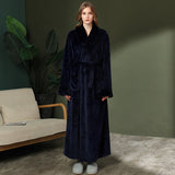 Women's double-sided thick couple bathrobe long autumn and winter coral fleece men's ankle length winter nightgown robe