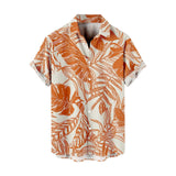 Summer men's beach cardigan men's short sleeved Hawaiian shirt