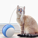 Funny Cat Toy Tumbler Swing Toys For Cats Kitten Interactive Balance Car Cat Chasing Toy Funny Sound And Light Feather Toy - Emete store