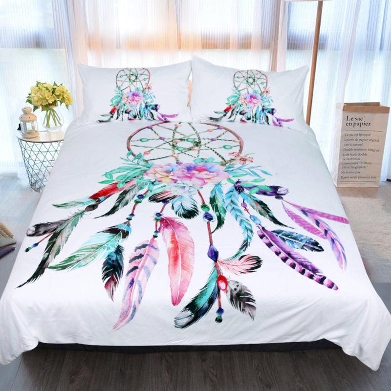 Bedding Outlet Bedding Set Beautiful dream catcher Quilt Cover 3 Pcs - Emete Store