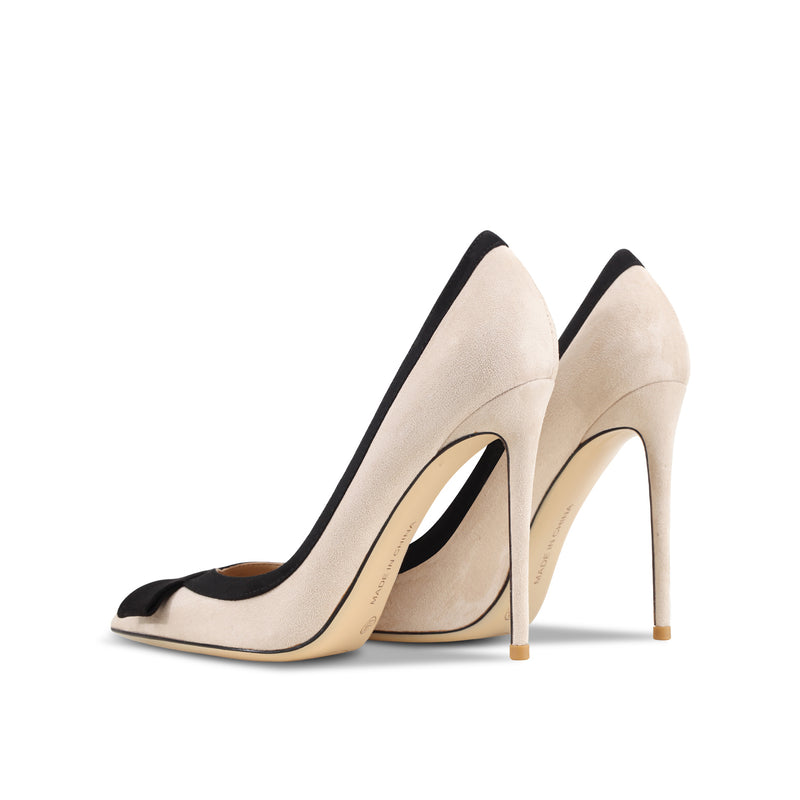 Apricot Suede High Heel Shoes eprolo