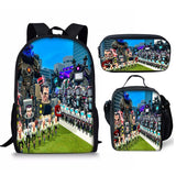 New 3PC-SET Skibidi Toilet Man Backpack Custom Game Peripheral Schoolbags For Primary Secondary School Teenage