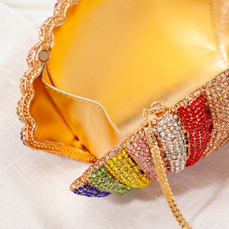 Rainbow Rhinestone Clutch eprolo