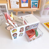 Ins Style Desktop Storage Box Stationery Pen Holder Office Student Stationery Pen Holder Cosmetics Sundries Storage