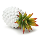 white pineapple plant and green plant office desk decoration