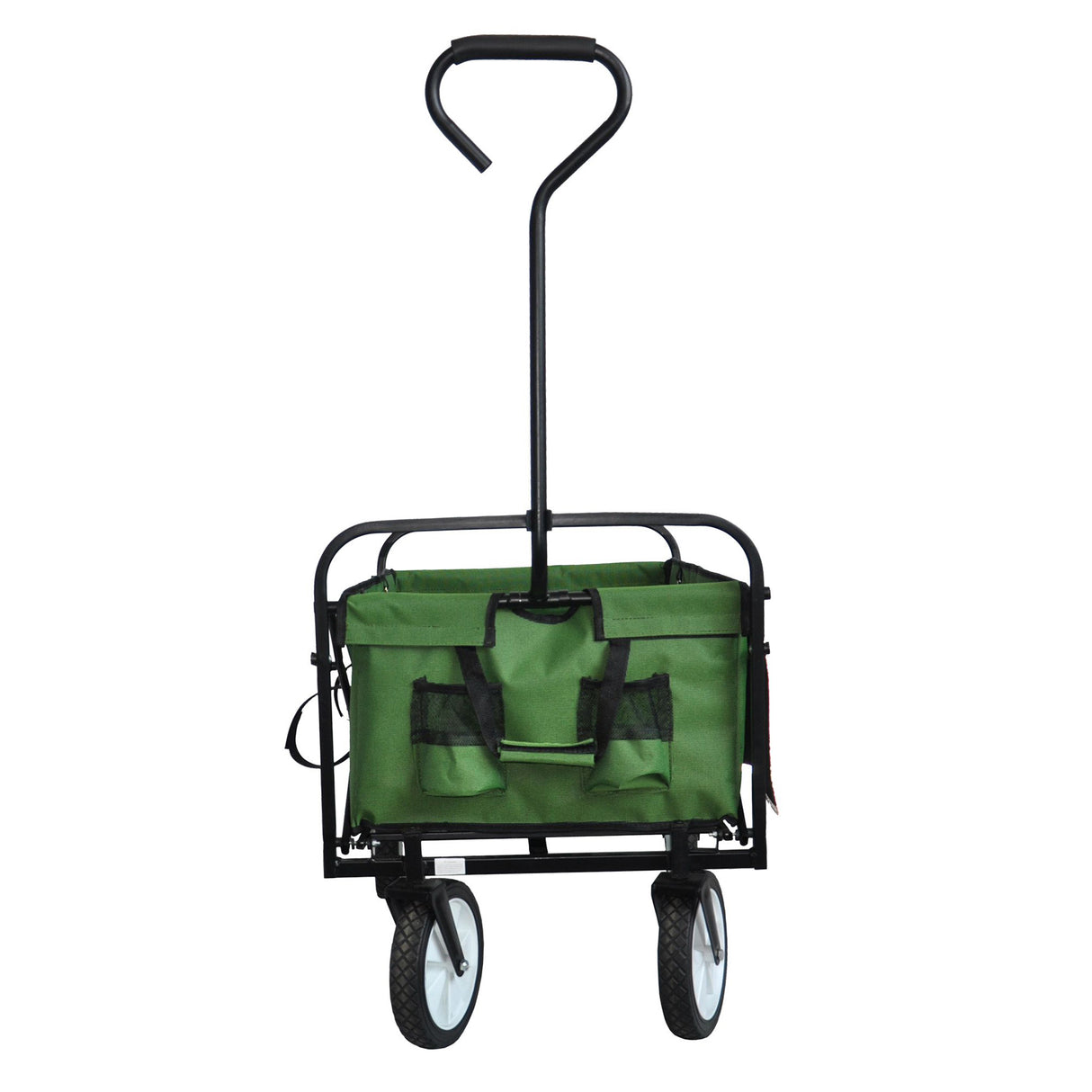 Folding Wagon Garden Shopping Beach Cart (Green)