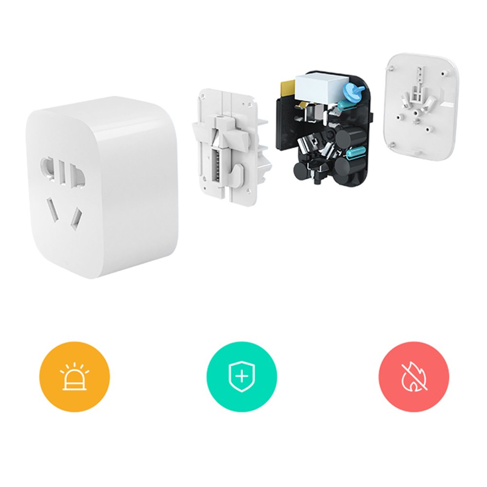 100% Original Xiaomi Smart Socket Plug Bacic WiFi Wireless Remote Socket Adaptor Power On And Off With Phone