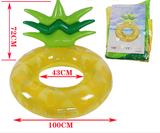 Pineapple Backrest Inflatable Swimming Ring New Inflatable Water Ring Fruit Swimming Ring New Unique Water Ring