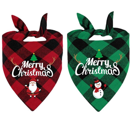 Christmas Day Border Protection Pet Small, Medium, and Large Dogs, Dogs, Cats, Teddy Triangular Towels, Water Jars - Emete store