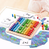 Children's early education puzzle multiplication mnemonic 1-100 hundred number board toy