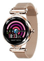 H1 Women Fashion Smart Watch Blood Pressure Heart Rate Monitor Fitness Tracker Bracelet Smartwatch Diamond Flower Color Screen - Emete store