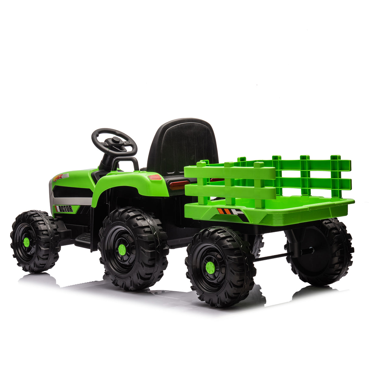 Children's electric tractor toy, powered by 24V battery, 200w * 2 motor 1.86-4.97MPH/remote control three speed adjustable