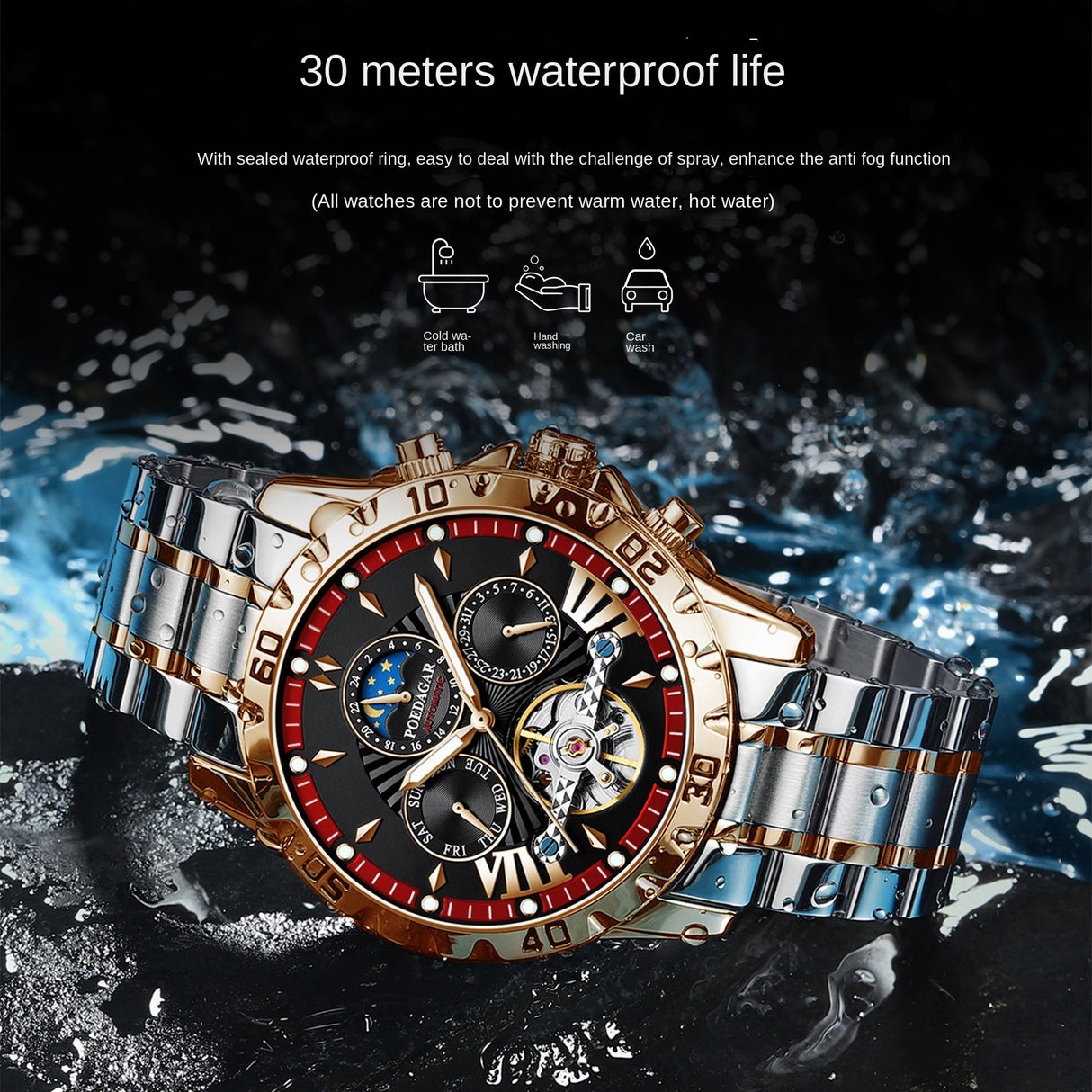 Swiss Brand Waterproof Automatic Mechanical Watch for Men - Emete store