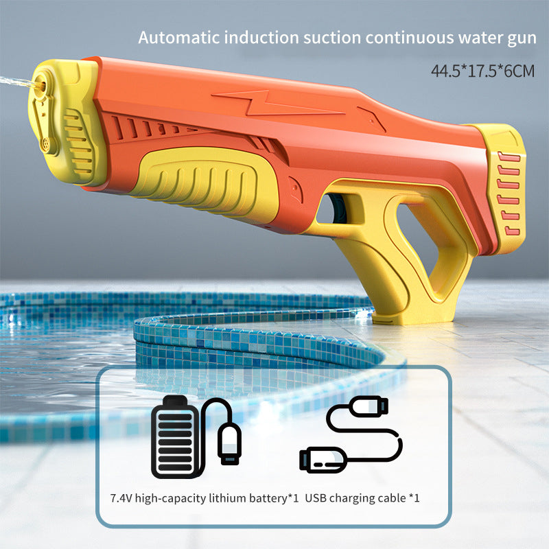 Electric Burst Water Gun Toy Can Launch Induction Water Absorption Long Range Large Capacity Girl To Fight Water Fight