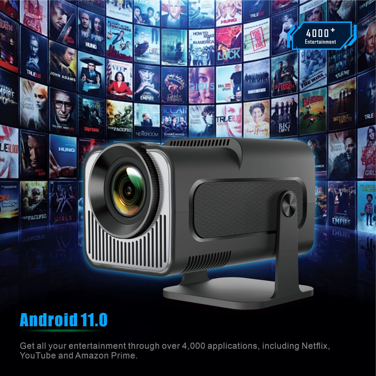 HY320 HD Projector 4K Short Focus Home Cinema Wall Projection - Emete store