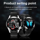 E1-2 Smart Watch Men Bluetooth Call Custom Dial Full Touch Screen Waterproof Smartwatch For Android IOS Sports Fitness Tracker - Emete store
