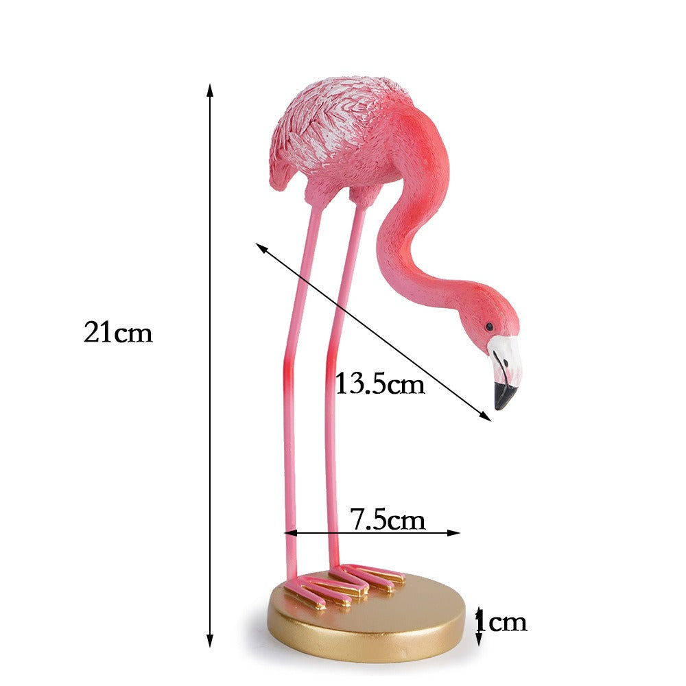 Minimalist flamingo resin home decor