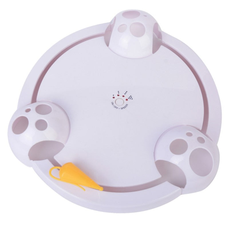 Funny Cat Interactive Pet Cat Toys Automatic Rotating Cat Play Teaser Plate Mice Catch Toy Electric Playing Exercise Toys - Emete store
