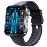 F300 smartwatch ECG electrocardiogram monitoring SOS fall alarm blood glucose and blood pressure watch HRV report - Emete store