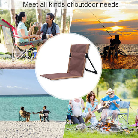 Foldable Camping Chair Outdoor Garden Park Single Lazy Chair Backrest Cushion Picnic Camping Folding Back Chair Beach Chairs - Emete store