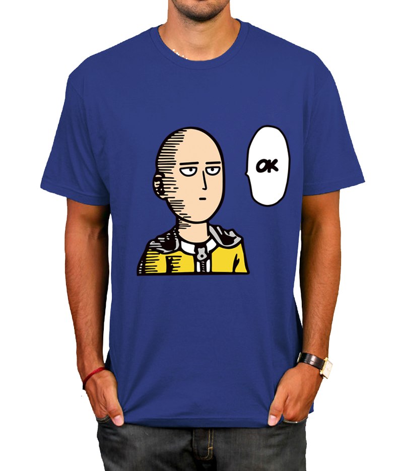 cotton ANIME One Punch Man Printed men T shirt Fashion cool confortable men's Tshirt casual t-shirt for men