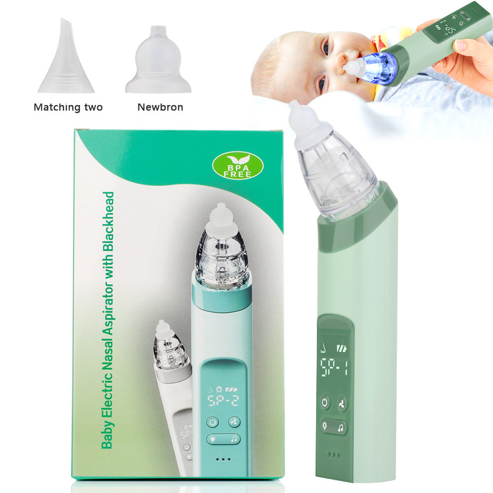 Nasal suction device charging electric nasal suction device with three levels of suction music lights baby cleaning nasal mucus