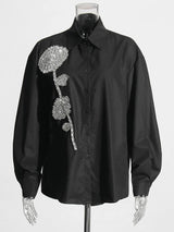 Diamonds Appliques Casual Shirt