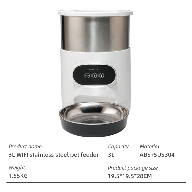 Wifi Smart APP Pet Feeder Household use Microchip Dog Automatic Pet Feeder Automatic Pet Feeder - Emete store