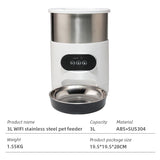 Wifi Smart APP Pet Feeder Household use Microchip Dog Automatic Pet Feeder Automatic Pet Feeder - Emete store
