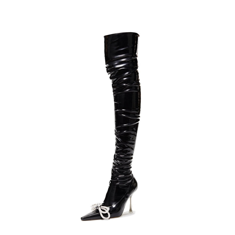 Rhinestone Over-the-Knee Boots eprolo