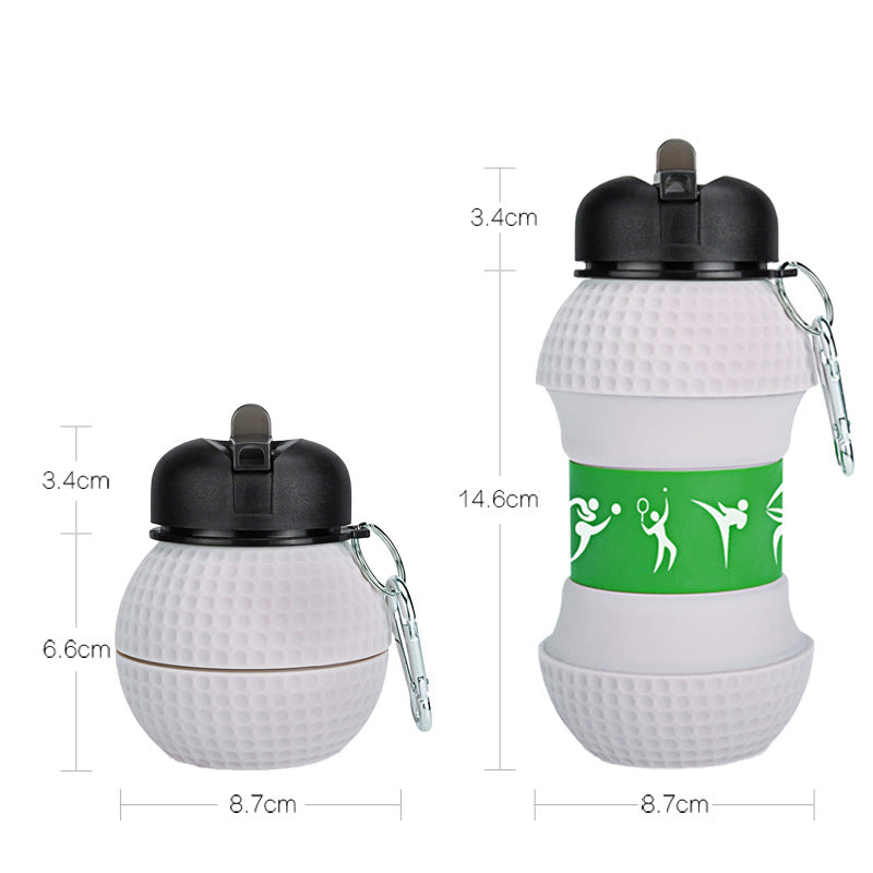 Outdoor Sports Water Bottle Household Silicone Folding Cup Creative Student Water Cup Portable Drop-Proof And Leak-Proof Children Water Cup