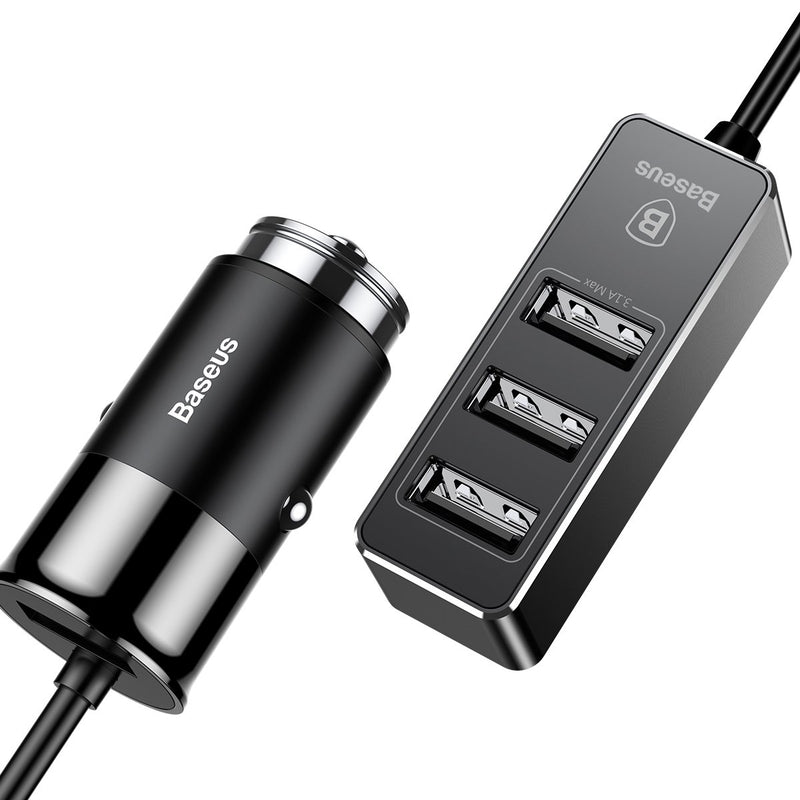 Baseus 4 USB Multi Expander Car Charger 5.5A 4 Port Fast Car Charger Adapter - Emete Store