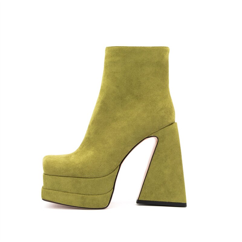 New Chunky Platform Ankle Boots - Emete Store