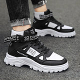 Men's Boots New Casual Fashion Men's Ankle Boots  Retro Sports Platform Sole Heightening Ankle Men Boots Lace-up Shoes for Men