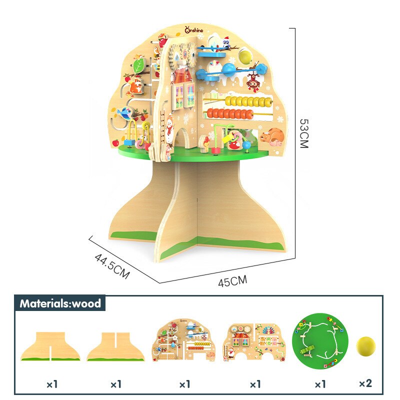 Children Educational Toy Toddlers Maths Wooden Learning Tree Home Use Preschool Nursery Teaching Kids DIY Play Units