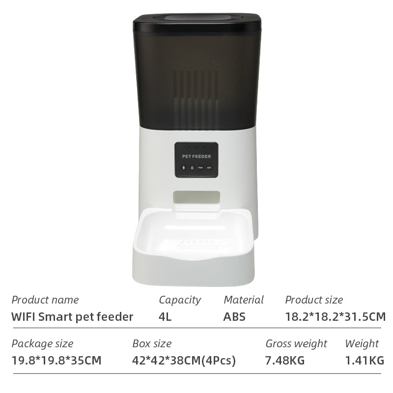 Wifi Smart APP Pet Feeder Household use Microchip Dog Automatic Pet Feeder Automatic Pet Feeder - Emete store