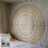 150*200cm  Mandala Tapestry Wall Hanging Witchcraft Hippie Beach Throw Rug Moon Travel Boho Bohemian Home Art Psychedelic Tapestries Decor