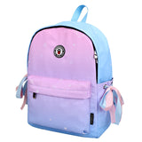 New small fresh gradient color junior high school student schoolbag high school student backpack bow backpack girl