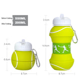 Outdoor Sports Water Bottle Household Silicone Folding Cup Creative Student Water Cup Portable Drop-Proof And Leak-Proof Children Water Cup