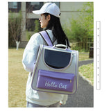 Portable Cat Carrier Bags Outdoor Windproof Travel Backpack Small Dogs Cat Sunscreen Transport Carrying Bag