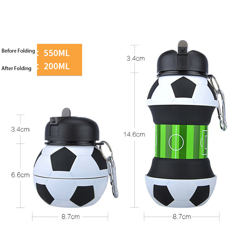 Outdoor Sports Water Bottle Household Silicone Folding Cup Creative Student Water Cup Portable Drop-Proof And Leak-Proof Children Water Cup